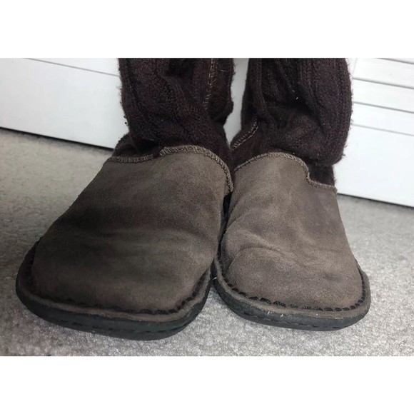 Keen Auburn Boot Suede Leather  Sweater Slip On Tall Boot Size 6.5. Brown EU 37 - Picture 2 of 9